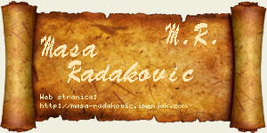 Maša Radaković vizit kartica